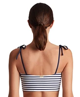 Lauren Ralph Women's Striped Tie-Strap Square-Neck Bralette