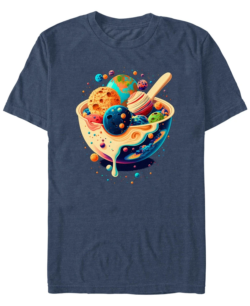 Design By Humans Men's Milky Way Cereal Short Sleeve T-Shirt