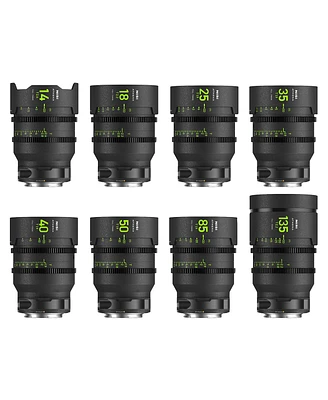 NiSi Athena Prime Cine Master 8-Lens Kit with 14mm T2.4, 25mm, 35mm, 40mm, 50mm, 85mm T1.9, 18mm, 135mm T2.2 Lens, Includes Filter Holder, Canon Rf