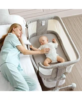 Sunveno Baby Bassinet Bedside Crib with Mosquito Net