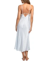 Linea Donatella Women's Luxe Satin Bridal Lingerie Long Gown