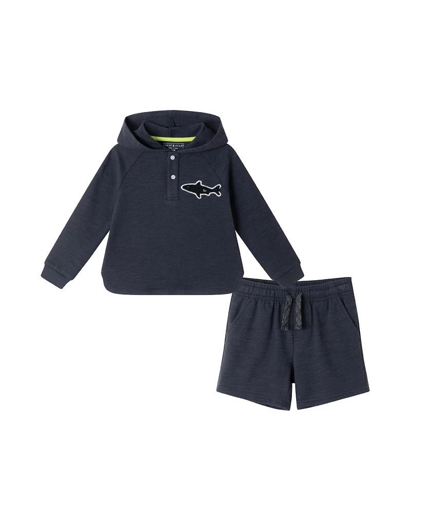 Andy & Evan Toddler Boys Toddler/Child Long Sleeve Hoodie Short Lounge Set