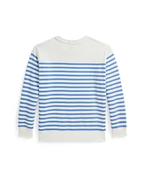 Polo Ralph Lauren Big Boys Striped Bear Fleece Sweatshirt