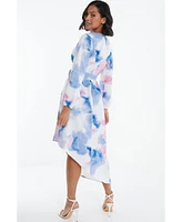 Quiz Women's Satin Asymmetric Wrap Dress
