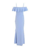 Quiz Women's Scuba Crepe Cold Shoulder Maxi Dress