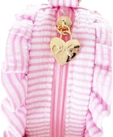 Bits & Bows Girls Heart Purse in Pink Seersucker