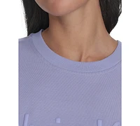 Calvin Klein Performance Women's Cotton Raised Logo Cropped T-Shirt