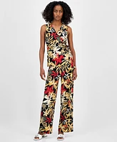 Anne Klein Women's Sleeveless Printed Wrap Blouse