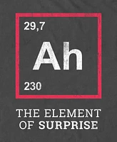 Design By Humans Men's Ah The Element Of Surprise Funny Gift Idea Short Sleeve T-Shirt