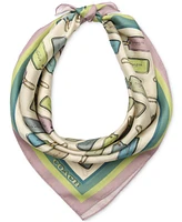 Coach Hang Tag Printed Silk Bandana Scarf