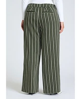 Eloquii Plus Wide Leg Striped Pant