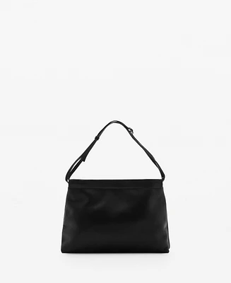 Mango Women's Leather Mini Shopper Bag