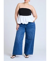 Eloquii Plus Peplum Tube Top