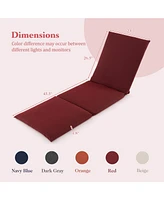 Outdoor Chaise Lounge Cushion Patio Furniture Folding Pad with Fixing Straps
