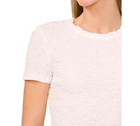 CeCe Women's Short-Sleeve Puckered-Knit Baby T-Shirt