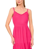 CeCe Women's V-Neck Sleeveless Tiered Maxi Dress