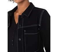 Liverpool Los Angeles Women's Contrast Stitch Utility Trucker Jacket
