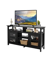 58 Inch Tv Stand Entertainment Console Center with 2 Cabinets