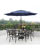 Mondawe Outdoor Cast Aluminum Dining Armchair