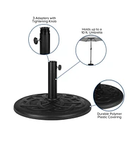 30 Lb. Universal Cement Patio Umbrella Base With Weatherproof Polymer Coating