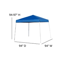 Tamar 10'X10' Weather Resistant, Uv Coated Pop Up Canopy Tent With Reinforced Corners, Height Adjustable Frame And Carry Bag