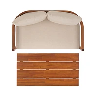 Theo Outdoor Bench And Table Set