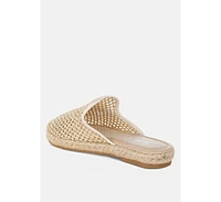 Nongai Raffia Espadrilles Mules