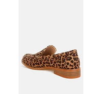 Cacani Leopard Print Heeled Loafers