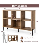 Open-Back Bookshelf with Drawer for Study