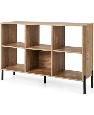 Open-Back Bookshelf with Drawer for Study