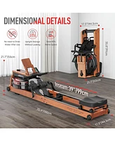 Joroto Rowing Machines for Home Use, Foldable Rower Machine with Bluetooth Monitor, Tablet Holder Water Rowing Machine