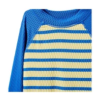 Cotton On Little Boys Little/Big Flynn Long Sleeve Raglan Rash Vest