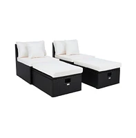 Pramla Outdoor Set With Ottoman