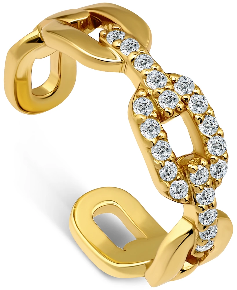 Giani Bernini Cubic Zirconia Link Adjustable Toe Ring Sterling Silver (also 18k Gold-Plated Silver), Exclusively at Macy's