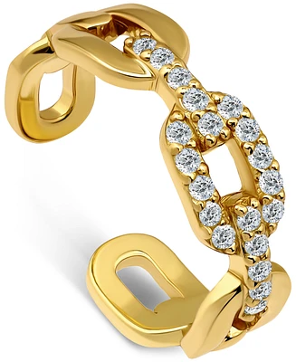 Giani Bernini Cubic Zirconia Link Adjustable Toe Ring Sterling Silver (also 18k Gold-Plated Silver), Exclusively at Macy's