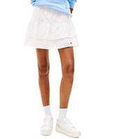 Tommy Jeans Women's Cotton Embroidered Mini Skirt