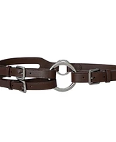Lauren Ralph Tri-Strap O-Ring Leather Belt
