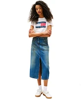 Tommy Jeans Women's Cotton Floral-Flag Graphic T-Shirt