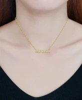 Giani Bernini Cubic Zirconia Mama Pendant Necklace 18k Gold-Plated Sterling Silver (also Silver), 16" + 2" extender, Exclusively at Mac