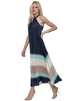 Dkny Women's Halter Sunray-Pleated Ombre Dress