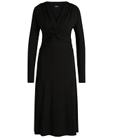 Boss by Hugo Women's Stretch Crepe Twist-Front Dress