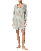 Michael Kors Women's Printed Button-Front Cover-Up Shirt