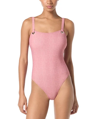 Michael Kors Women's Grommet Scoop-Neck One-Piece Swimsuit