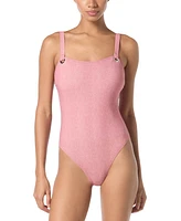 Michael Kors Women's Grommet Scoop-Neck One-Piece Swimsuit