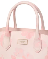 kate spade new york spring pansies Suite Leather Tote Bag