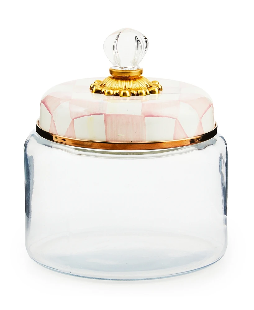 Mackenzie-Childs Rosy Check Kitchen Canister