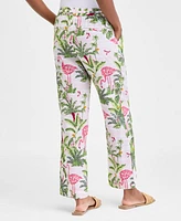 Charter Club Women's 100% Linen Pull-On Palm Pants, Exclusively at Macy's