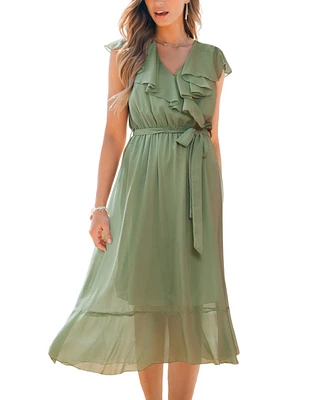 Cupshe Women's Soft Aura Green Midi Beach Dress