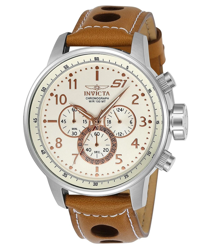 Invicta Men's 23596 S1 Rally Quartz Multifunction Ivory, White Dial Watch