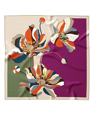 Julia - Hand Rolled Large Silk Foulard for Women